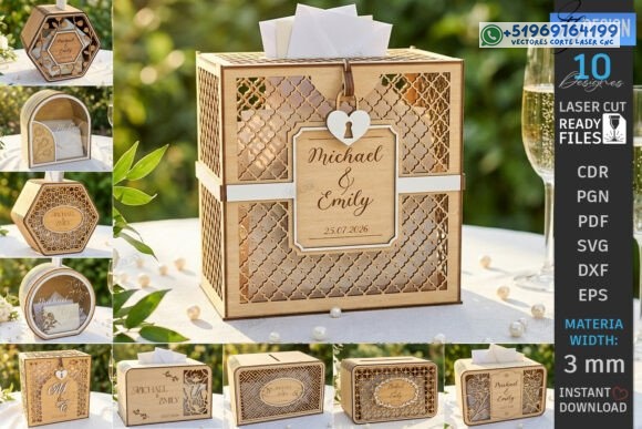 Caja para Sobres Boda