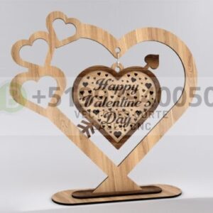 Corazon con Soporte con mensaje personalizado