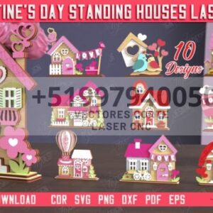 Paquete de casas de pie para el día de San Valentín