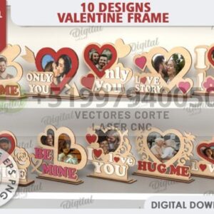 Paquete de marcos de fotos para San Valentín