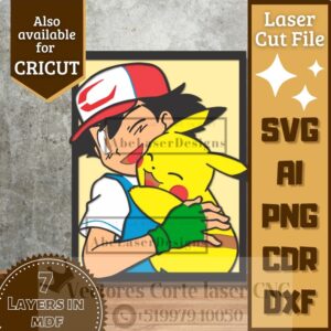 ¡Desata tu creatividad con nuestro cuadro exclusivo de Pokemon Ash Ketchum anime