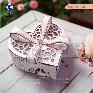 Caja corazón regalo amor