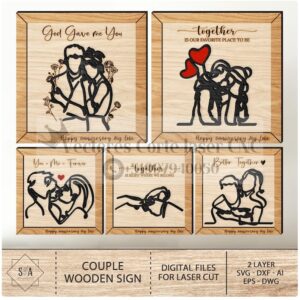 Cuadro pareja linea arte