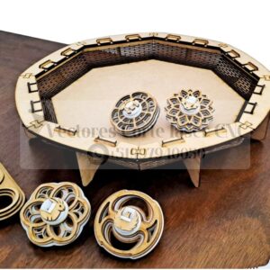 Juego de 4 trompos con estadio