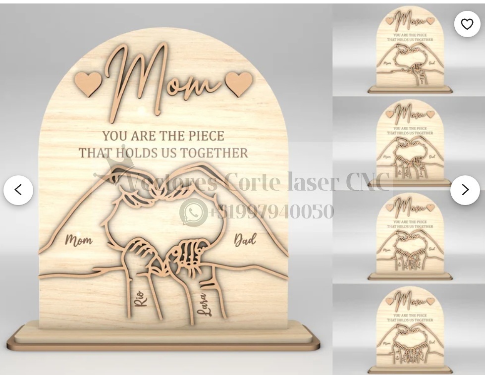 Letrero SVG personalizado de manos de mama e hijo