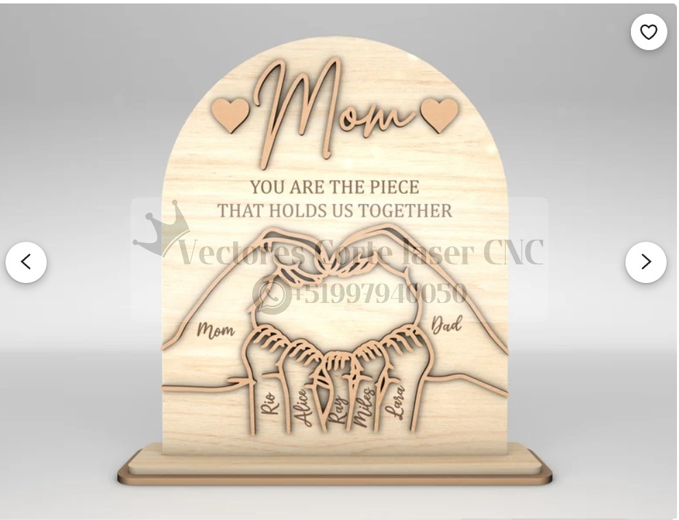 Letrero SVG personalizado de manos de mama e hijo - Imagen 2