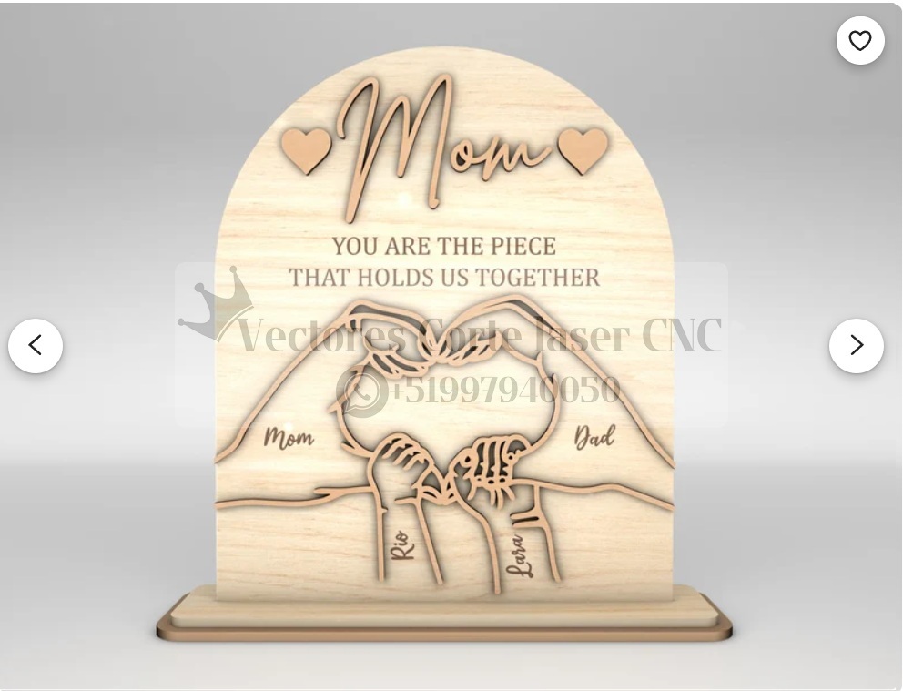 Letrero SVG personalizado de manos de mama e hijo - Imagen 4