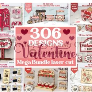 Mega paquete de corte laser para el dia de san valentin con catalogo