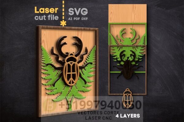 🦋🐞 Pack de Cuadros de Insectos – Archivos para Corte Láser 🌿 – Tu ...