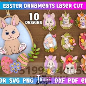 Paquete de adornos de Pascua  en capas
