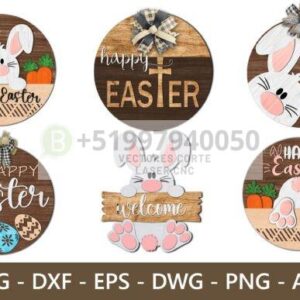 Paquete de letreros de madera para Pascua