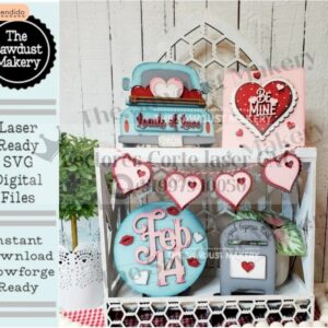 bandeja escalonada de san valentin con un montón de amor