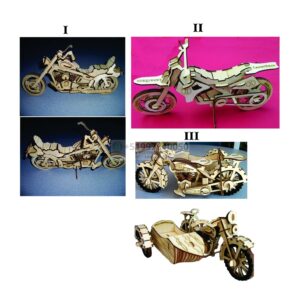 🏍️ Colección de Motos 3D – Vectores para Corte Láser 🔥✨
