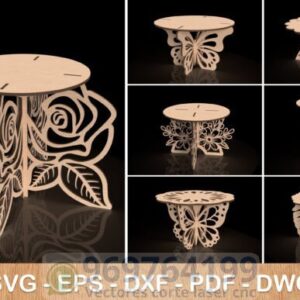 🌿 Conjunto de Soportes para Macetas con Motivos Florales y Naturales 🌿