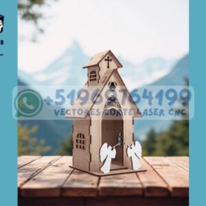 Capilla de Oración en 3D para Corte Láser - Diseño Espiritual y Elegante