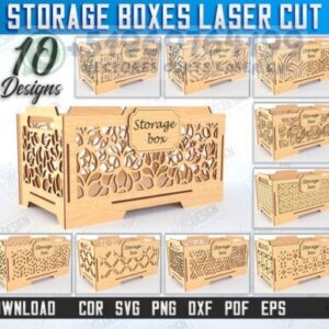 📦 Pack de Cajas Organizadoras para Corte Láser | 10 Diseños Exclusivos en SVG