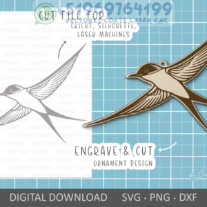 ✨ Pack Decorativo de Golondrinas para Corte Láser y Papel – SVG, PNG, DXF ✨