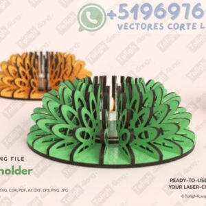 Candelabro Floral – Vector para Corte Láser
