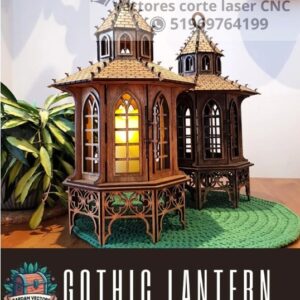 Farol Gótico para Corte Láser – Diseño Exclusivo