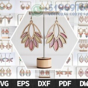Mega Pack de Aretes Boho para Corte Láser – 30 Diseños Exclusivos