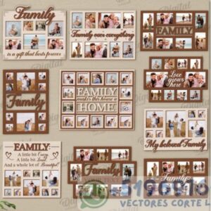 🖼️ Megapack de Marcos Familiares 3D para Corte Láser – 10 Diseños Inolvidables