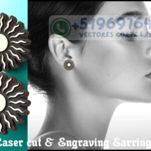 Pack de Aretes Estilo Sol – Diseños para Corte y Grabado Láser