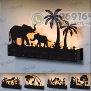Caja de Luz con Paisajes Naturales – 10 Diseños 3D para Corte Láser (Material de 3mm)