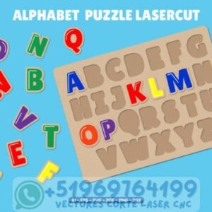 Rompecabezas del Alfabeto para Corte Láser – Ideal para Aprendizaje Infantil
