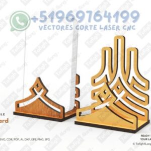 Tarjetero de Escritorio Moderno para Corte Láser – Diseño Elegante y Funcional