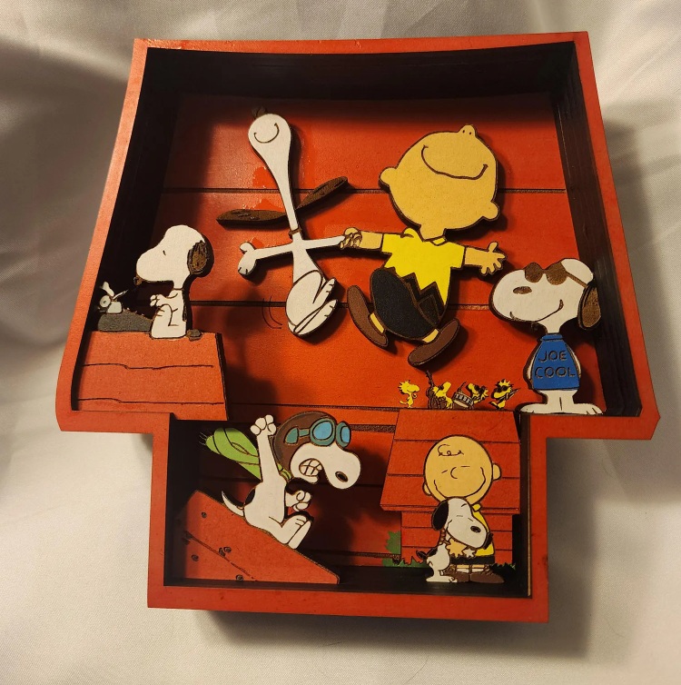Arte 3D de Snoopy para corte láser – Diseño nostálgico y encantador