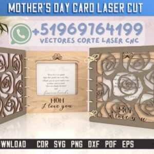 Pack de Tarjetas para el Día de la Madre – Diseños Exclusivos para Corte Láser