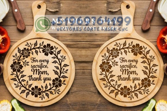 Pack de Tablas de Cocina Grabadas para Mamá – Diseños Especiales para Corte y Grabado Láser - Imagen 4
