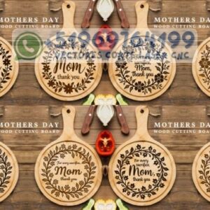 Pack de Tablas de Cocina Grabadas para Mamá – Diseños Especiales para Corte y Grabado Láser
