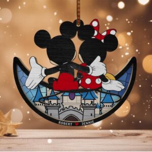 Adorno colgante Micky y mini pareja personalizado – Pareja personalizada en estilo mágico