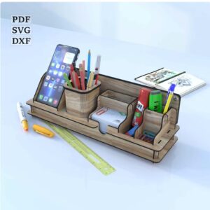 Organizador de escritorio personalizable para corte láser