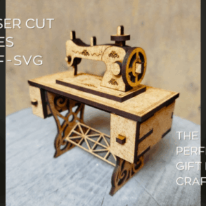 Máquina de Coser 3D en Madera – Archivo para Corte Láser