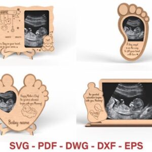Marcos Personalizados para Ecografía de Bebés – Archivos para Corte Láser
