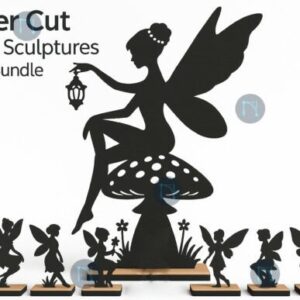 Paquete SVG de Esculturas de Hadas para Corte Láser