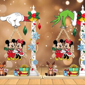 Pareja de Mickey y Minnie en Columpio Navideño – Archivo Láser