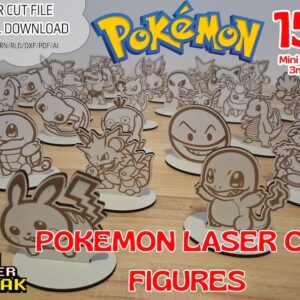 Pack de 151 Figuras Pokémon para Corte Láser