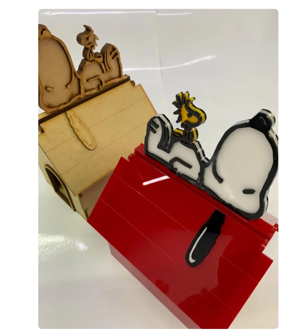 Vector casa de Snoopy caja para Corte Láser - Imagen 2