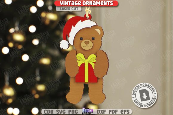 Lote de Adornos Navideños Vintage – Pack de 10 Diseños para Corte Láser - Imagen 4