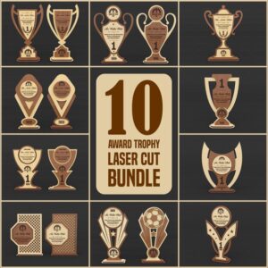Pack de Trofeos de Premio para Corte Láser