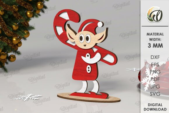 Paquete de Figuras Navideñas Divertidas – 10 Diseños para Corte Láser - Imagen 5