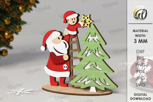 Paquete de Figuras Navideñas Divertidas – 10 Diseños para Corte Láser - Imagen 7
