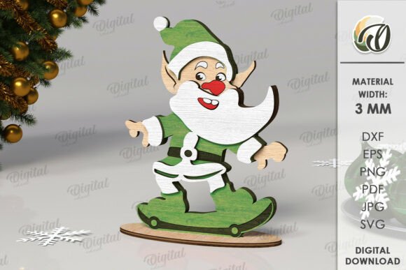 Paquete de Figuras Navideñas Divertidas – 10 Diseños para Corte Láser - Imagen 9