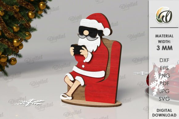 Paquete de Figuras Navideñas Divertidas – 10 Diseños para Corte Láser - Imagen 11