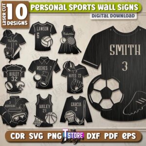 Letreros Deportivos Personalizados para Corte Láser