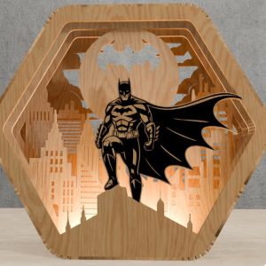 Caja de Luz 3D Superhéroe city batman – Ciudad Iluminada para Corte Láser