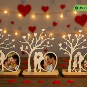 Árbol del Amor Porta Fotos Personalizado – Vector para Corte Láser